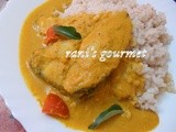 Thenga aracha meen curry (fish in tangy mild spicy coconut gravy)
