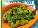 Chingri Diye Phulkopir Dalna(Potato-Cauliflower curry with prawns)