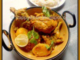 Doi o KanchaLonka Murgi(Bengali style yoghurt and green chilli Chicken curry)