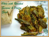 Okra/Bhindi with roasted sesame and poppy seed