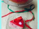 Trawberry Yoghurt Cake with strawberry jelly topping