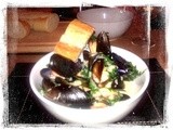 Moules Mariniere with Cream, Garlic and Parsley