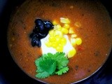 Roasted vegetable & bean soup