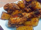 Spicy fried potato n chicken