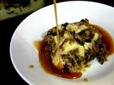 Banana Bread Pudding with Jack Daniels Caramel Sauce