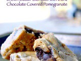 Chewy Brown Butter Blondies with Chocolate Covered Pomegranate