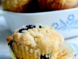 Lemon Blueberry Muffins with Crumble
