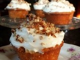 Peaches and Cream Cupcakes