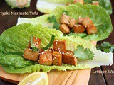 Teriyaki Marinated Tofu Lettuce Wrap