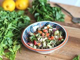Green Lentil lemon mint salad (vegan)