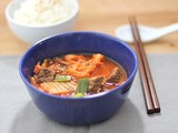 Spicy Kimchi Beef Soup