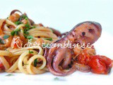 Ricetta Linguine con moscardini, ceci e pomodorini pachino