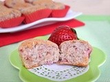 Muffin albumi e fragole