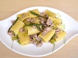 Paccheri con asparagi e salsiccia