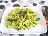 Pasta con asparagi e pancetta