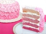 Pink rose cake
