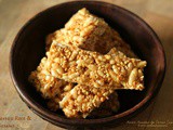 Sesame & Puffed Rice Chikki ~ Easy Snack Bars For Kids