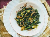 Lai Xaak aru Masor Petu Bhoja/ Fish Intestine with Mustard Greens