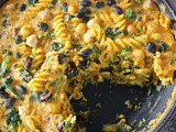 Easy Bean & Veggie Pasta Bake with Creamed Butternut Squash