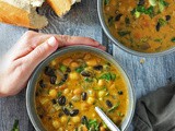 Easy Creamy Three Beans and Greens Stew