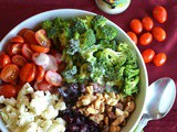 Broccoli Cauliflower Cherry Tomato Salad