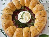 Brown Butter and Rosemary Dinner Rolls Dressed Up for Christmas