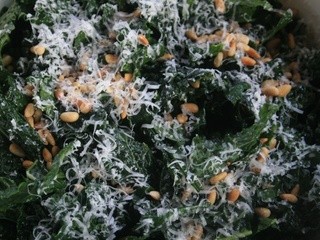 Kale with Pecorino and Pine Nuts