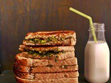 Avocado and Spring Onion Grilled Cheese Sandwich
