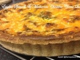 Eggless Whole meal Spinach & Mushroom Cheddar Quiche