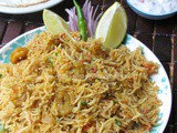 Chettinad Shrimp Briyani / Chettinad Eral Briyani