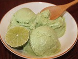 Avocado-lime ice cream