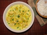 Cabbage and chicken coconut curry