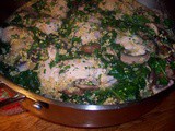Chicken, mushroom, and millet skillet