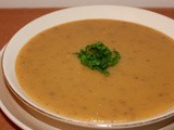 Creamy potato and ramp soup