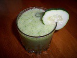 Honey dew-cucumber-basil coolers