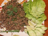Larb (Lao beef salad)