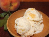 Peach-nutmeg frozen yogurt