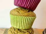 Whole wheat kale applesauce toddler muffins