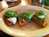 Brunch Bliss: Eggs Benedict on Potato Waffles With Spinach Parmesan Sauce