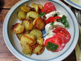 Insalata Caprese,Bratkartoffeln, vegetarisch
