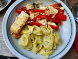 Spitzpaprika,Ravioli,Fetakäse, vegetarisch