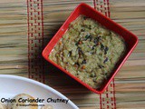 Onion Coriander Chutney or Vengaya Kothamalli Chutney