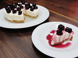 Black Cherry Cheesecake Topped with Kirsch Soaked Black Cherries