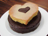 Chocolate and Strawberry Valentines Heart Cake