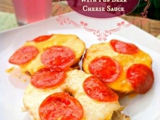 Pretzel Roll Pizzas with Pub Beer Cheese Sauce