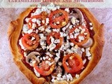 Rustic Ricotta Tomato Tart With Mushrooms and Caramelized Onions and Mushrooms
