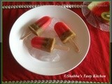 Watermelon - Kiwi Fruit Popsicles
