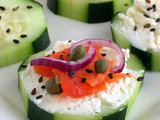 Cucumber Smoked Salmon Appetizer Bites {Low Carb, Gluten-Free}
