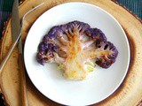 Roasted Purple Cauliflower Steaks {Secret Recipe Club}