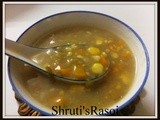 Sweet Corn Soup with fresh corn kernels